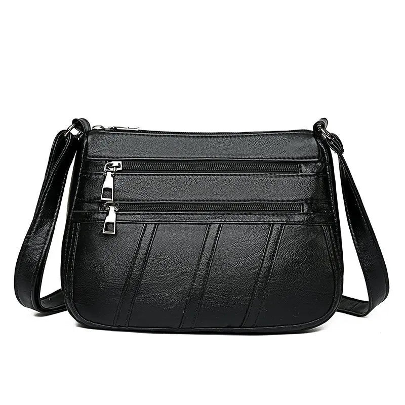 Women Leather Shoulder Bag Multi-pocket Mother Female Crossbody Handbags