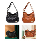 Large Capacity Women Leather Shoulder Bag Satchel Shopping Bag