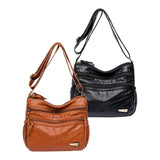 Large Capacity Women Leather Shoulder Bag Satchel Shopping Bag