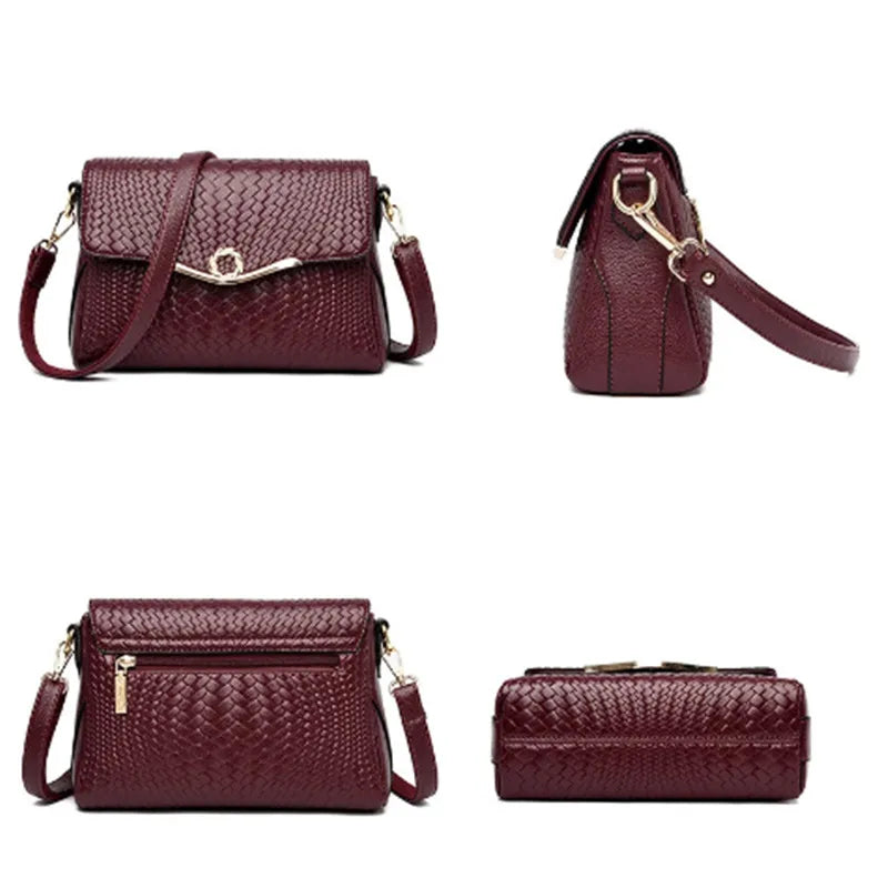 Women Leather Shoulder Messenger Bags Handbags Sac A Main Female Vintage Crossbo