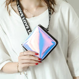 Hologram Laser Silver Long Clutch Wallet Female Purse