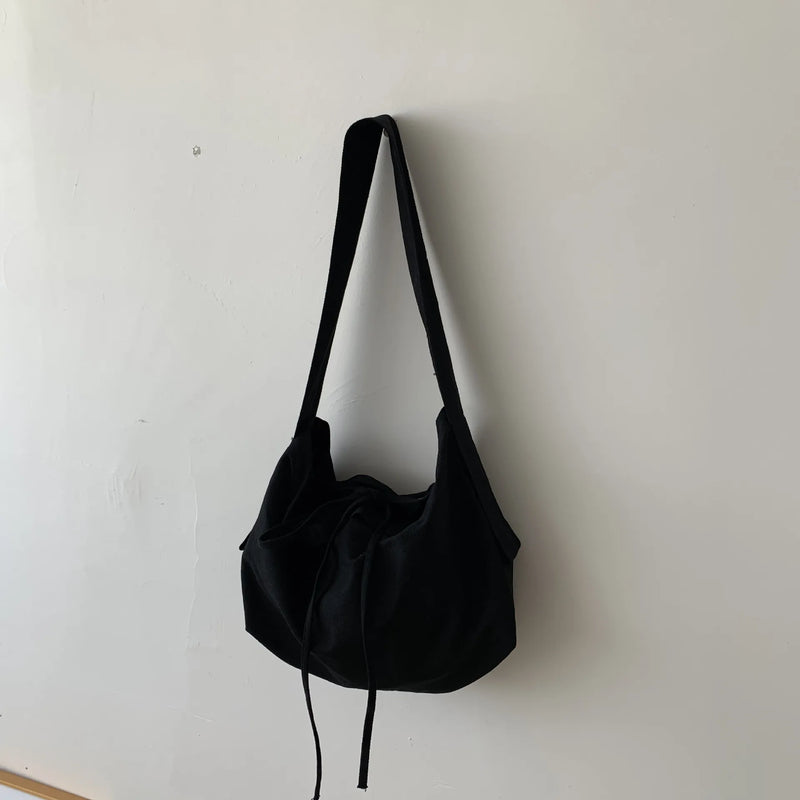 Women Leisure Bandage Crossbody Bag Canvas Shoulder Bag