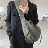 Women Canvas Bandage Crossbody Bag
