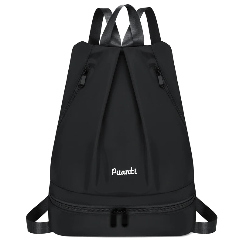 Women Large Nylon Backpack - Casual Rucksack for Travel and Fitness