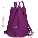 Women Large Nylon Backpack - Casual Rucksack for Travel and Fitness