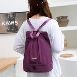 Women Large Nylon Backpack - Casual Rucksack for Travel and Fitness