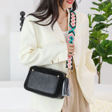 Leopard Guitar Strap Crossbody Bag Shoulder Handbag Winter Purse for Girls