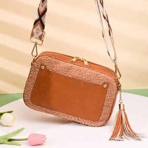 Leopard Guitar Strap Crossbody Bag Shoulder Handbag Winter Purse for Girls