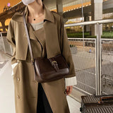 Leopard Print PU Leather Shoulder Bag Vintage Ladies Purse Handbags