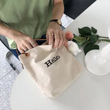 Women Letter Canvas Handbags Girl Harajuku All Match Messenger Bag Student
