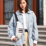 Luminous Rock Travel Chest Bag Nylon Shoulder Street Small Bag