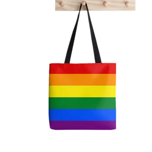 Women Lgbt Pride rainbow flag Shopper Printed Tote Bag
