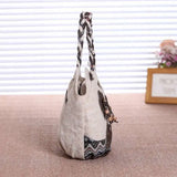 Women Linen Shoulder Bag Casual Tote Purse Travel Handbag