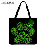 Linen Pattern Handbag Large Capacity Tote Shoulder Bag