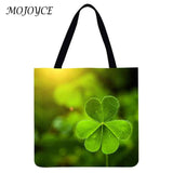 Linen Pattern Handbag Large Capacity Tote Shoulder Bag