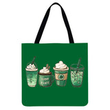 Linen Pattern Handbag Large Capacity Tote Shoulder Bag