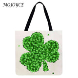 Linen Pattern Handbag Large Capacity Tote Shoulder Bag
