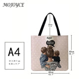 Mothers Printed Linen Shopper Bag Reusable Tote