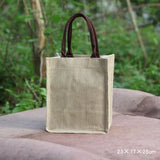 Women Linen Tote Bag Large Capacity Handbag Shopping Bag Solid Casual Beach Bag