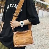 Women Canvas Shoulder Bag Retro Crossbody Zipper Purse