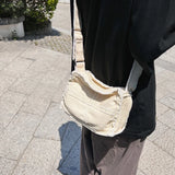 Retro Canvas Shoulder Bag Small Crossbody Purse for Girls