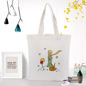 Little Prince Canvas Shopper Bag 90s Vintage Handbag