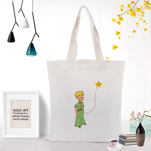 Little Prince Canvas Shopper Bag 90s Vintage Handbag