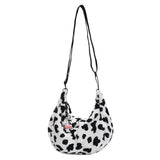 Women Cotton Shoulder Bag Casual Vintage Purse Bucket Pouch for Girls