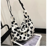 Women Cotton Shoulder Bag Casual Vintage Purse Bucket Pouch for Girls