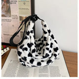 Women Cotton Shoulder Bag Casual Vintage Purse Bucket Pouch for Girls