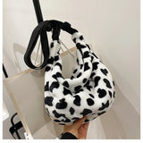 Women Cotton Shoulder Bag Casual Vintage Purse Bucket Pouch for Girls
