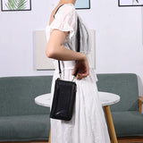 Women Long Cell Phone Pockets Shoulder Bags PU Leather Card Holder Crossbody Bag