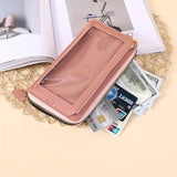 Women Long Cell Phone Pockets Shoulder Bags PU Leather Card Holder Crossbody Bag
