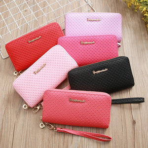 Women Long Clutch Wallet Zipper Purse Large Capacity Hand Wallet