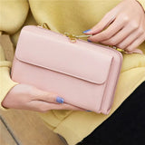 Women Long Crossbody Bag Touch Screen Wrist Phone Purse Large Capacity
