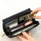 Women Long Crossbody Bag Touch Screen Wrist Phone Purse Large Capacity