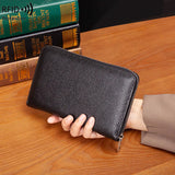 Multifunctional Leather Passport Wallet Large Capacity Clutch Handbag