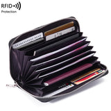 Multifunctional Leather Passport Wallet Large Capacity Clutch Handbag