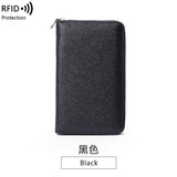 Multifunctional Leather Passport Wallet Large Capacity Clutch Handbag