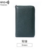 Multifunctional Leather Passport Wallet Large Capacity Clutch Handbag