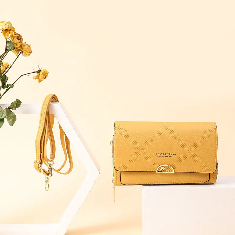 Women Long Purses Vintage Shoulder Bags with Cell Phone Pocket and Zipper