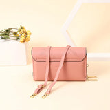 Women Long Purses Vintage Shoulder Bags with Cell Phone Pocket and Zipper