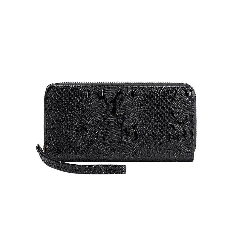 Women Long Wallet Wrist Strap Large Capacity Wallet Clutch