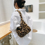 Women Love Heart Shoulder Bags Plush Winter Handbags