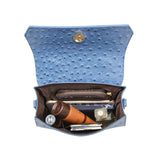 Women's Ostrich Leather Clutch Crossbody Bag