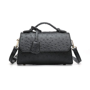 Women's Ostrich Leather Clutch Crossbody Bag