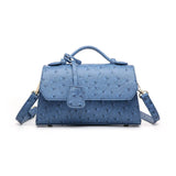 Women's Ostrich Leather Clutch Crossbody Bag