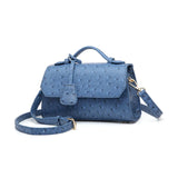 Women's Ostrich Leather Clutch Crossbody Bag