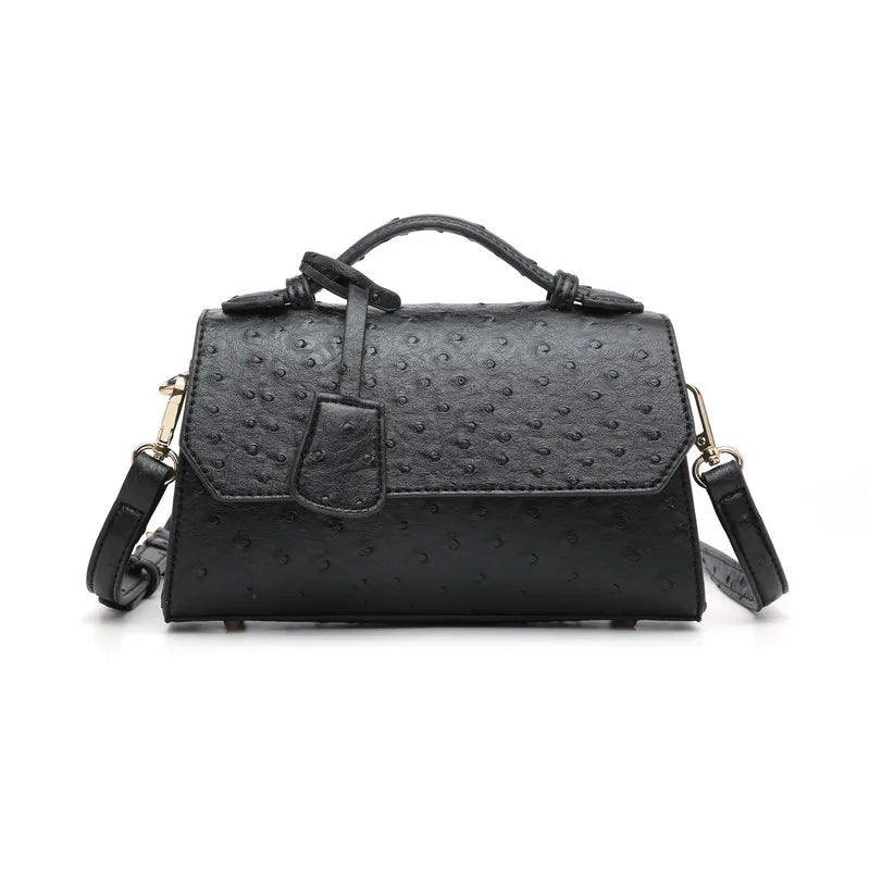 Women's Ostrich Leather Clutch Crossbody Bag
