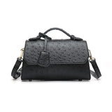 Women's Ostrich Leather Clutch Crossbody Bag